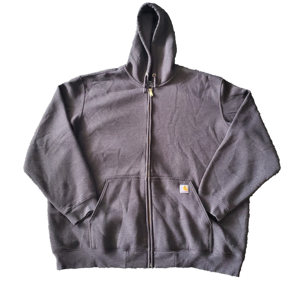 Carhartt Hoodie Men’s Size 3XL Rain Defender Full Zip Dark Gray Loose Fit Jacket